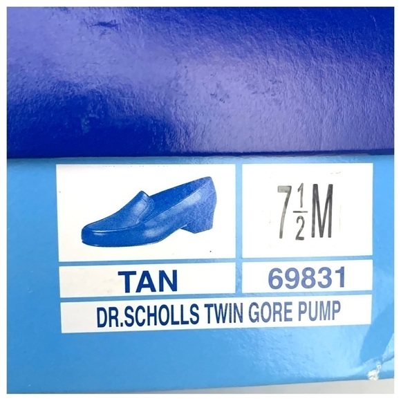 Dr. Scholl's Classic Twin Gore Leather Pump Size 7.5 M Women’s Tan #69831 - Picture 8 of 9